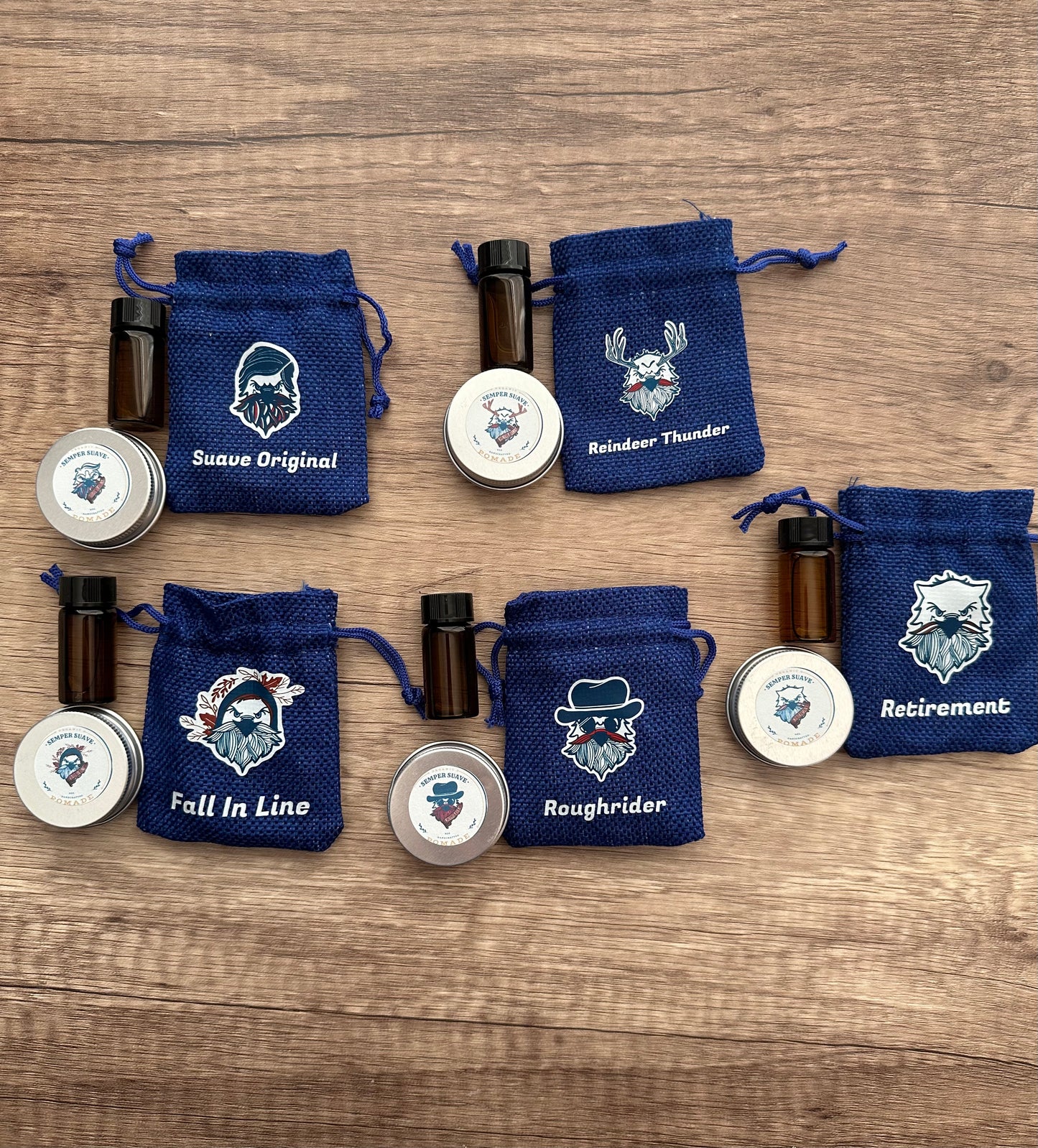 Beard Oil and Pomade/Beard Balm Sampler Pack- 5 Scents to try